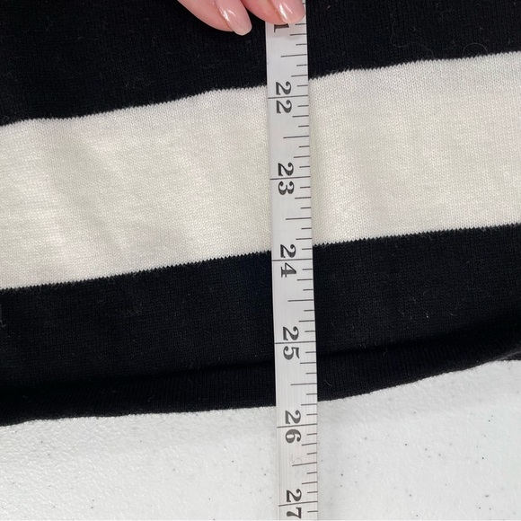 Tommy Hilfiger Wide Striped 100% Cotton Long Sleeve Boat Neck Pullover Sweater - Picture 8 of 9